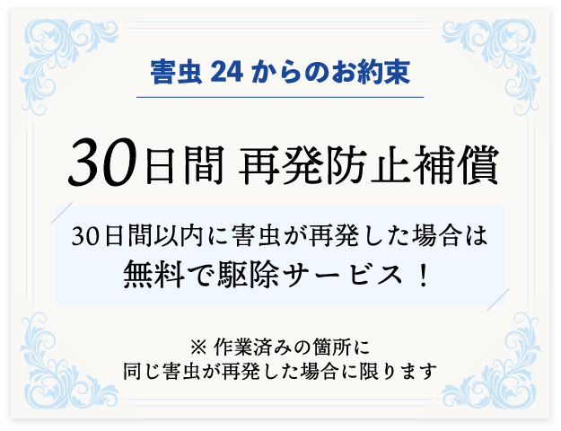 30日間 再発防止補償